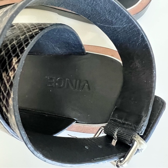 Vince Women’s Mailin Snake Embossed Ankle Wrap Sandal - Picture 10 of 10